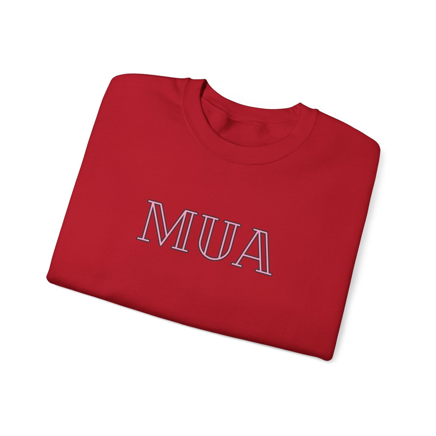 MUA Unisex Heavy Blend Crewneck Sweatshirt, Cozy Pullover, Gift for Makeup Lovers, Fall Fashion, Casual Outfit, Essential Wardrobe