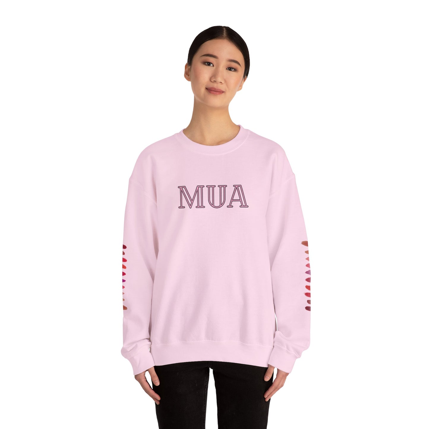 MUA Unisex Heavy Blend Crewneck Sweatshirt, Cozy Pullover, Gift for Makeup Lovers, Fall Fashion, Casual Outfit, Essential Wardrobe
