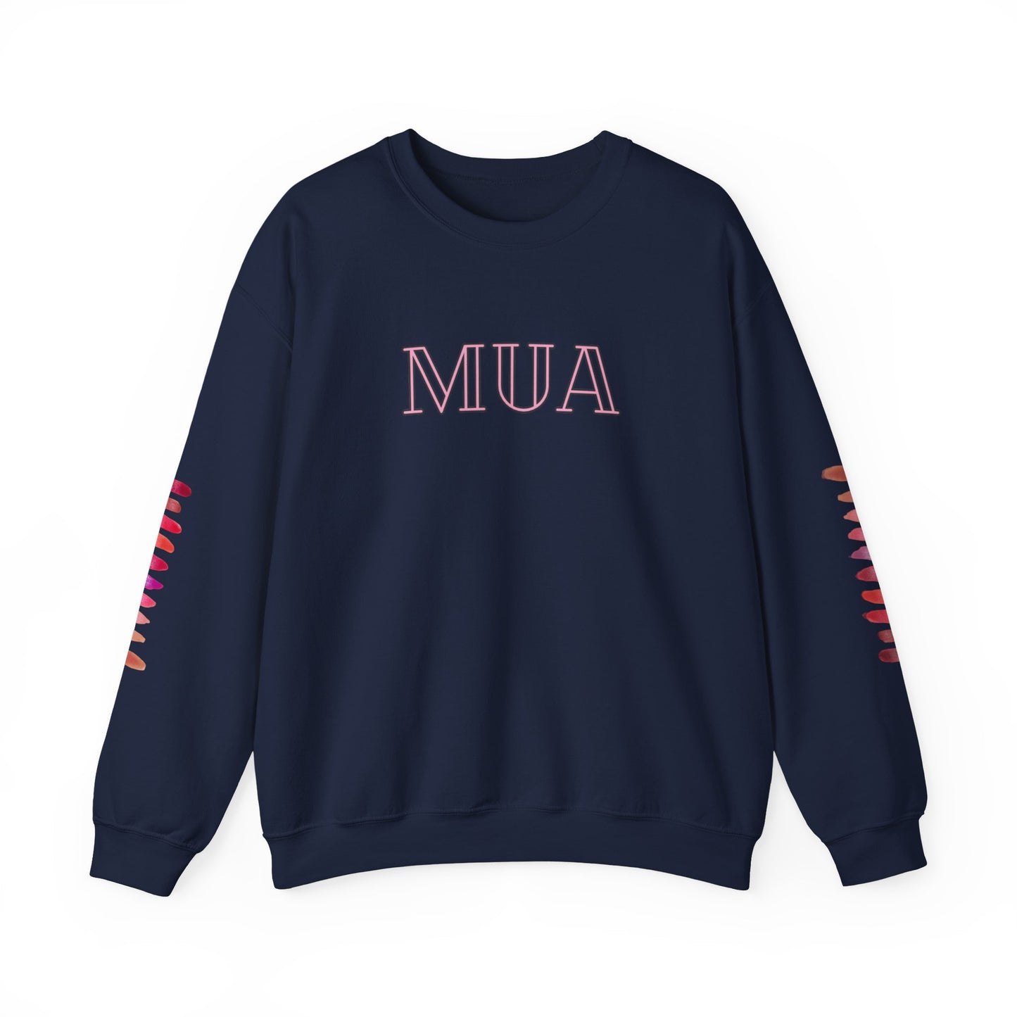 MUA Unisex Heavy Blend Crewneck Sweatshirt, Cozy Pullover, Gift for Makeup Lovers, Fall Fashion, Casual Outfit, Essential Wardrobe