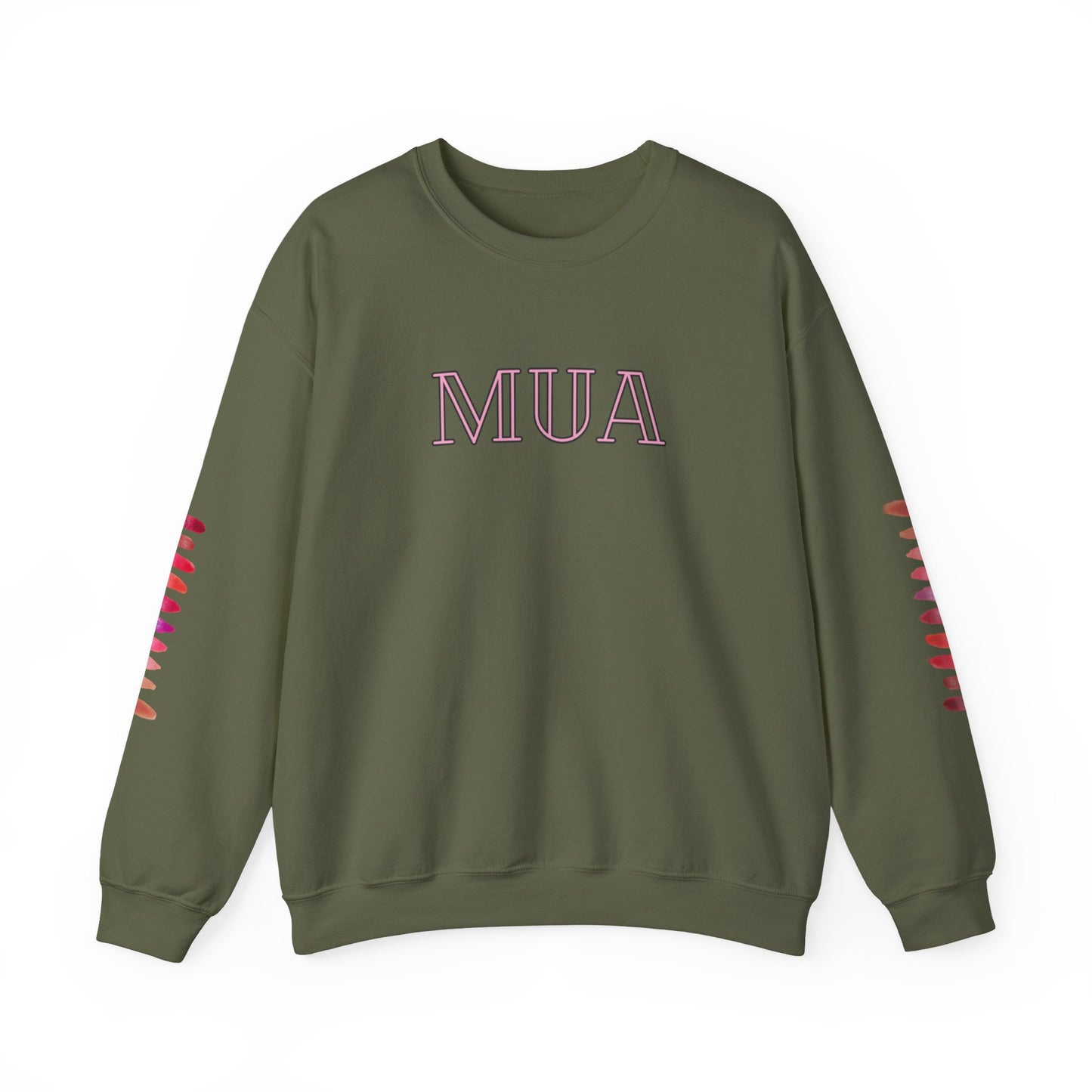 MUA Unisex Heavy Blend Crewneck Sweatshirt, Cozy Pullover, Gift for Makeup Lovers, Fall Fashion, Casual Outfit, Essential Wardrobe