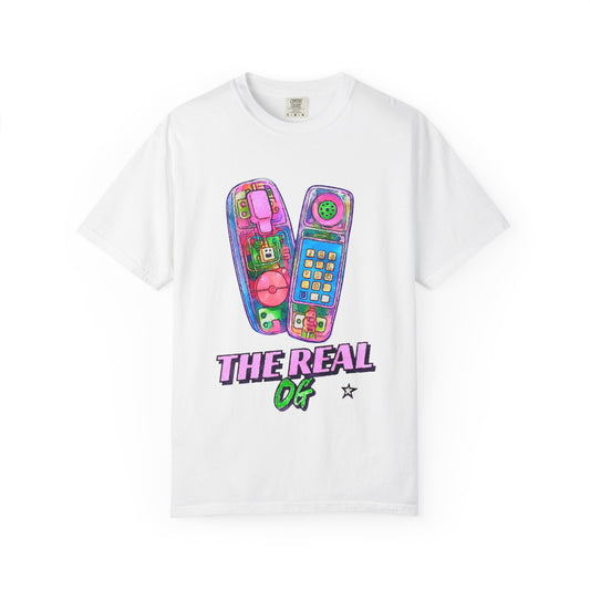 Retro Graphic T-shirt with 'The Real OG' Design, Vintage Style Tee, Gift for Nostalgia Lovers, Casual Wear, Streetwear