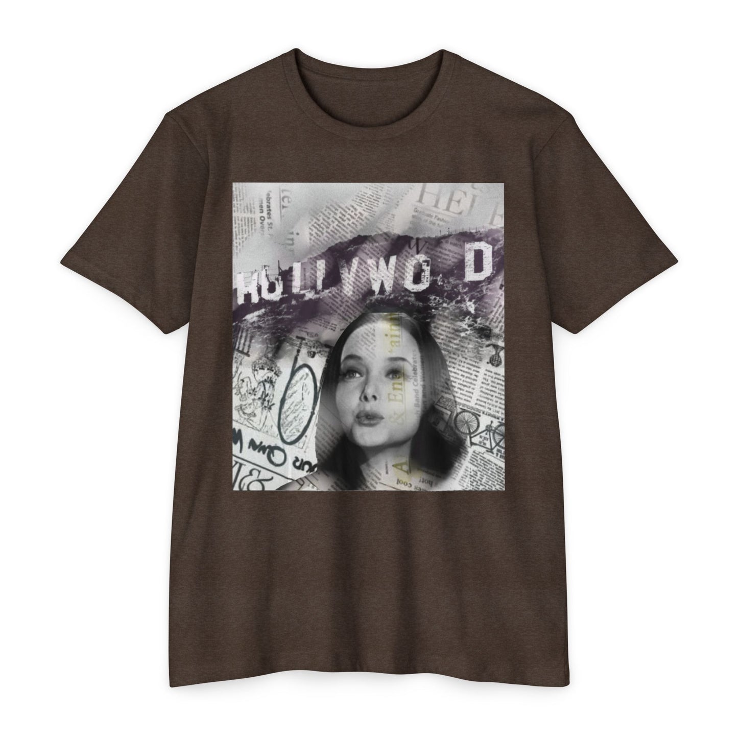 Hollywood Vibes Unisex CVC Jersey T-shirt - Casual Wear, Graphic Tee, Summer Fashion, Gift for Her, Trendy Apparel