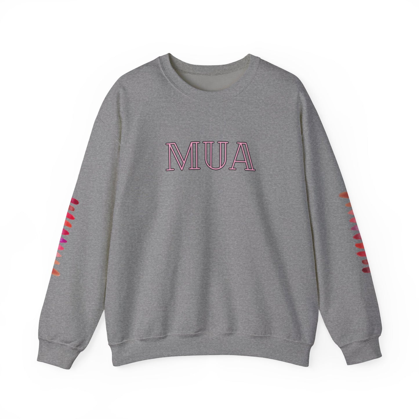 MUA Unisex Heavy Blend Crewneck Sweatshirt, Cozy Pullover, Gift for Makeup Lovers, Fall Fashion, Casual Outfit, Essential Wardrobe