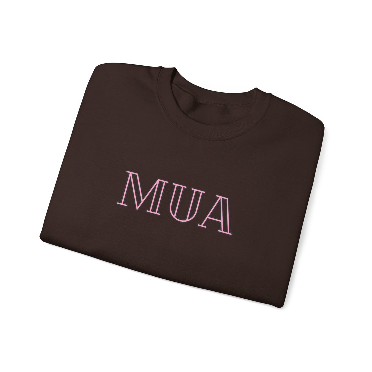 MUA Unisex Heavy Blend Crewneck Sweatshirt, Cozy Pullover, Gift for Makeup Lovers, Fall Fashion, Casual Outfit, Essential Wardrobe