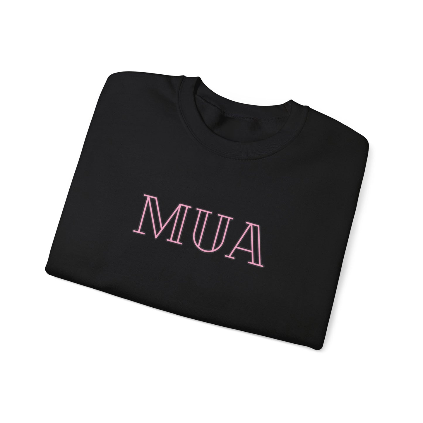 MUA Unisex Heavy Blend Crewneck Sweatshirt, Cozy Pullover, Gift for Makeup Lovers, Fall Fashion, Casual Outfit, Essential Wardrobe